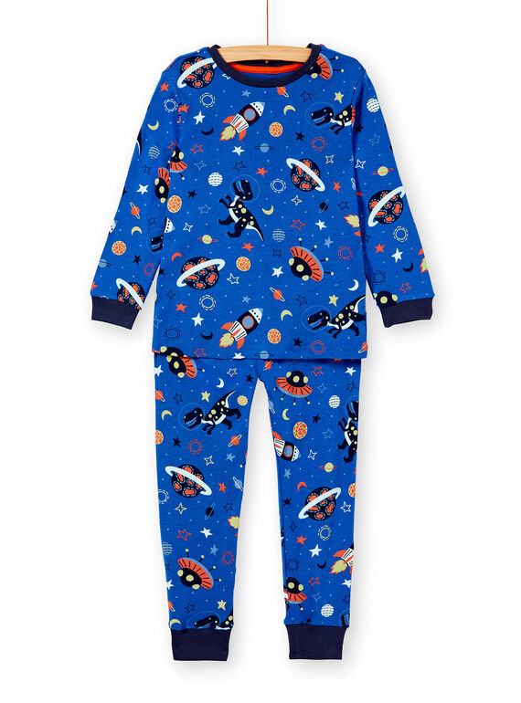 Pyjama enfant garçon imprimé phosphorescent espace KEGOPYJAOP / 20WH12I1PYJC231