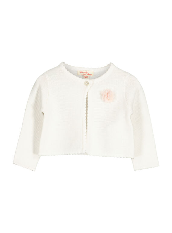 Gilet boléro en laine bébé fille FIPOCAR1 / 19SG09C1CAR000