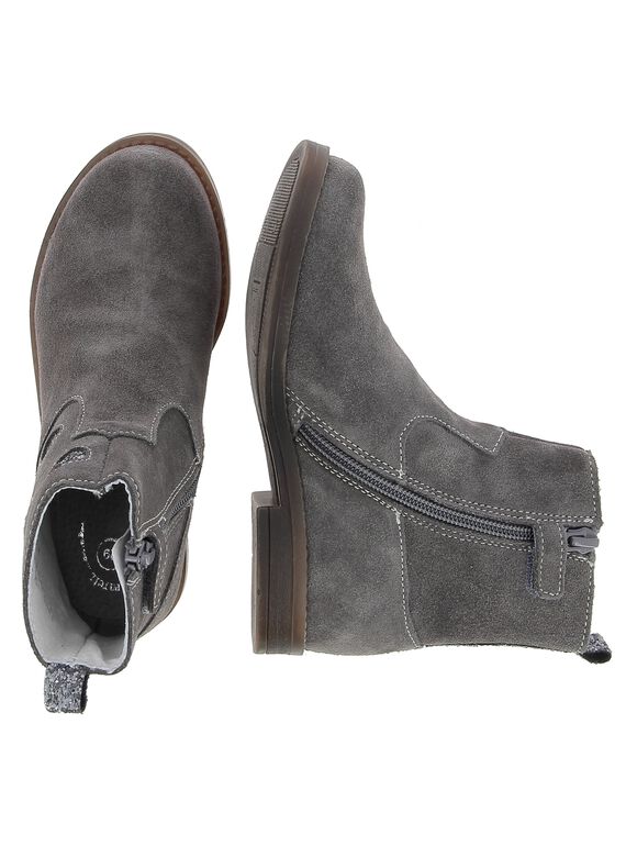 Boots en cuir fille DFBOOTMYL / 18WK35TDD0D940
