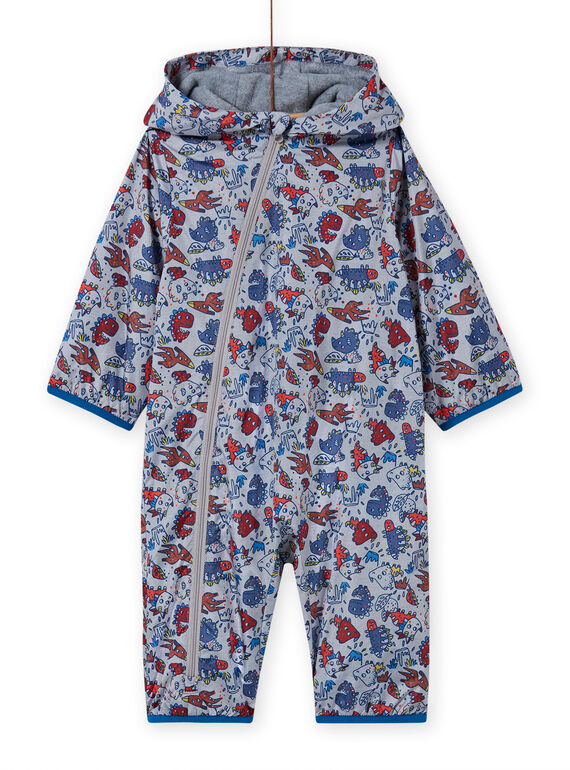 Combinaison de pluie grise imprimé dinosaures bébé garçon MUGROCOM / 21WG1051CBP943