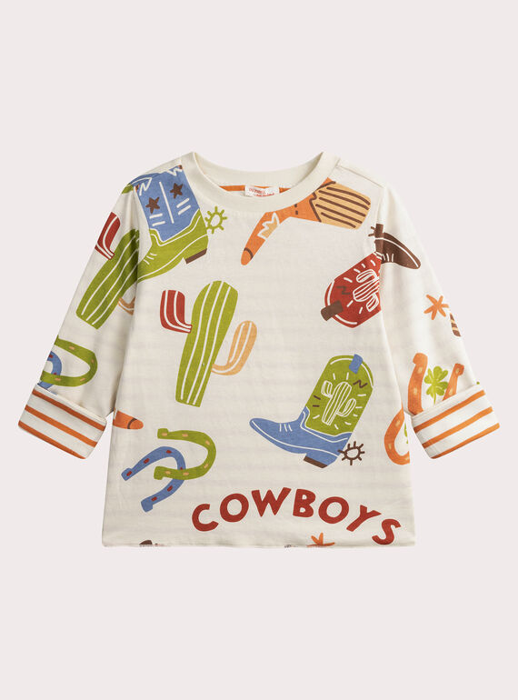 T-shirt réversible rayé et imprimé cowboy WOLANTEE3 / 25S90242TML005
