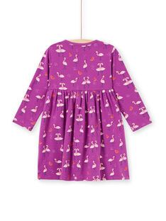 Chemise de nuit violette flamants roses et pastèques enfant fille MEFACHUFLA / 21WH1131CHN712