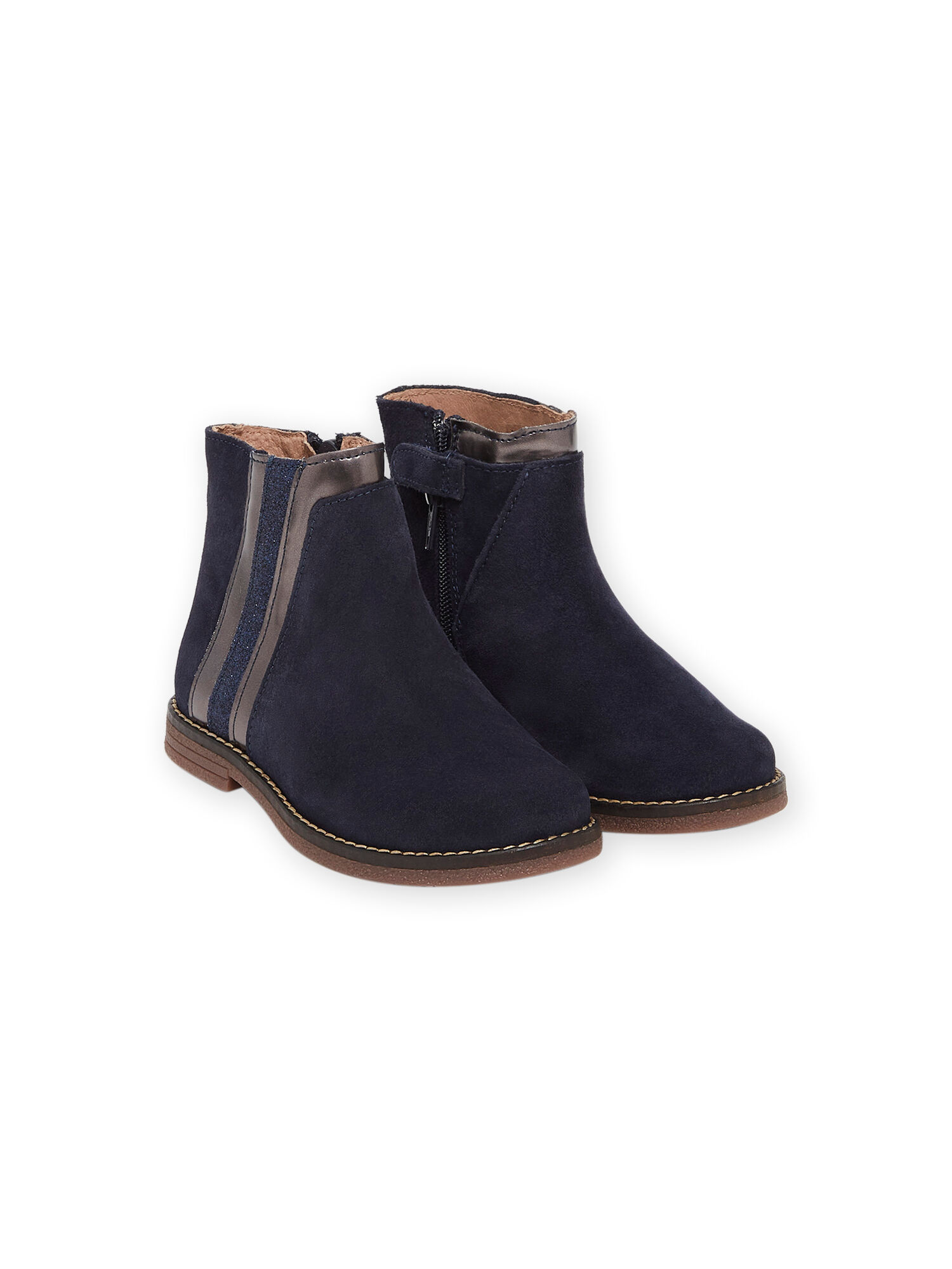 Bottines croute de cuir discount