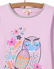 T-shirt lavande motif hibou fantaisie enfant fille MAPLATEE1 / 21W901O3TML326