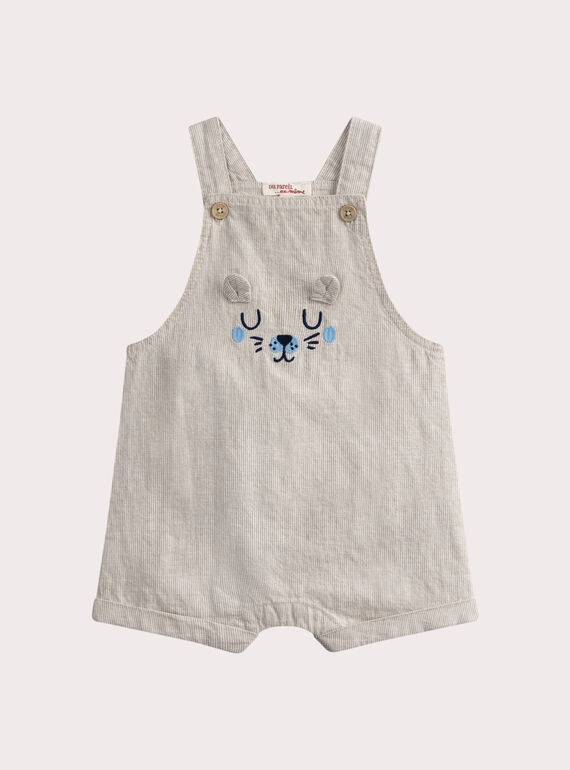 Salopette courte rayée pour bébé garçon WUMASAC / 25SG1062SACI807