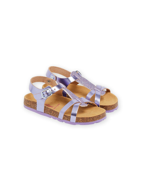 Sandales violettes en cuir RANUBLUE / 23KK3562SLB708