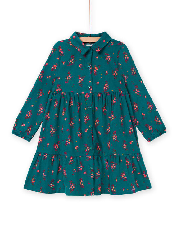 Robe chemise volantée en velours milleraies PAPRIROB3 / 22W901P2ROBC217