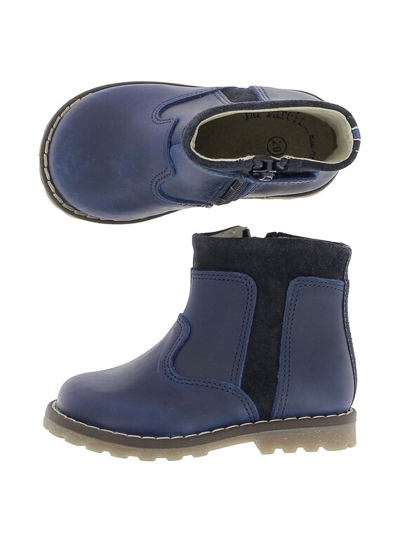 Boots en cuir bébé garçon DBGBOOTJO / 18WK38T3D0D070