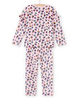 Ensemble pyjama en velours rose imprimé panthère enfant fille MEFAPYJBOX / 21WH1197PYJ309