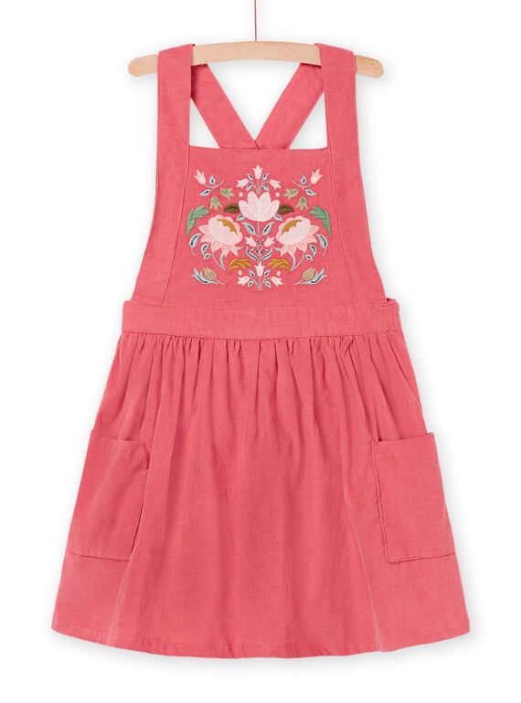 Robe velours volantée brodée PARHUROB3 / 22W901Q2ROBD305