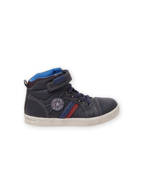 Baskets montantes bleu marine esprit sport enfant garçon MOBASGI / 21XK3672D3F070