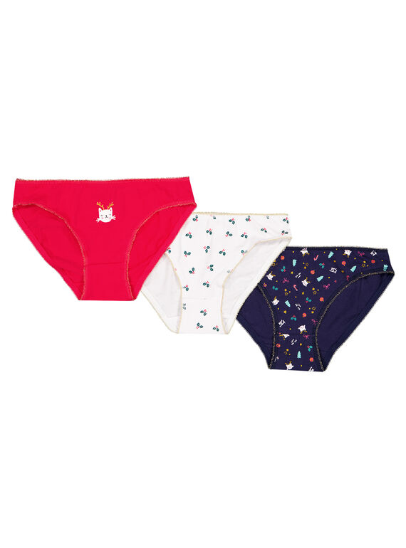 Lot de 3 culottes en jersey enfant fille GEFALOTNO / 19WH11N2SLIF521
