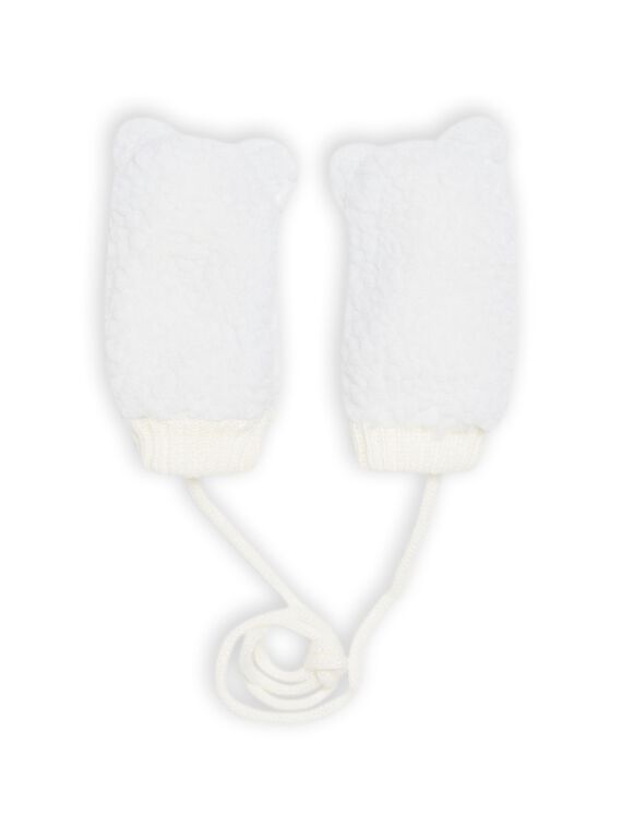 Moufles écrues fantaisie bébé garçon MYUGROMOU / 21WI1061GAN001