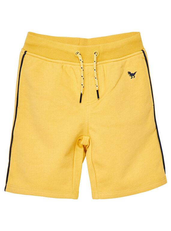 Bermuda molleton garçon basique Jaune.  JOJOBER2 / 20S90254D25B116