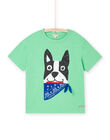T-shirt vert à motif chien capsule spa - Mixte ROSPATI1 / 23S902P4TMCG624