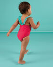 Maillot de bain 1 pièce rouge fraise à imprimé coeurs RYIMER1 / 23SI09RAMAIF515