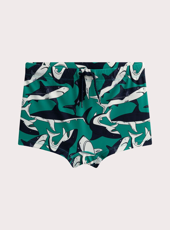 Slip de bain imprimé requin pour garçon WYOMERSHOREQ / 25SI02N7MAIG627