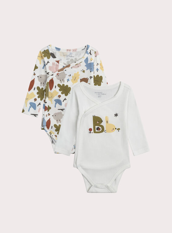 Lot de deux bodies naissance imprimés fantaisies XOU2BOD3 / 25WF0561BDN000