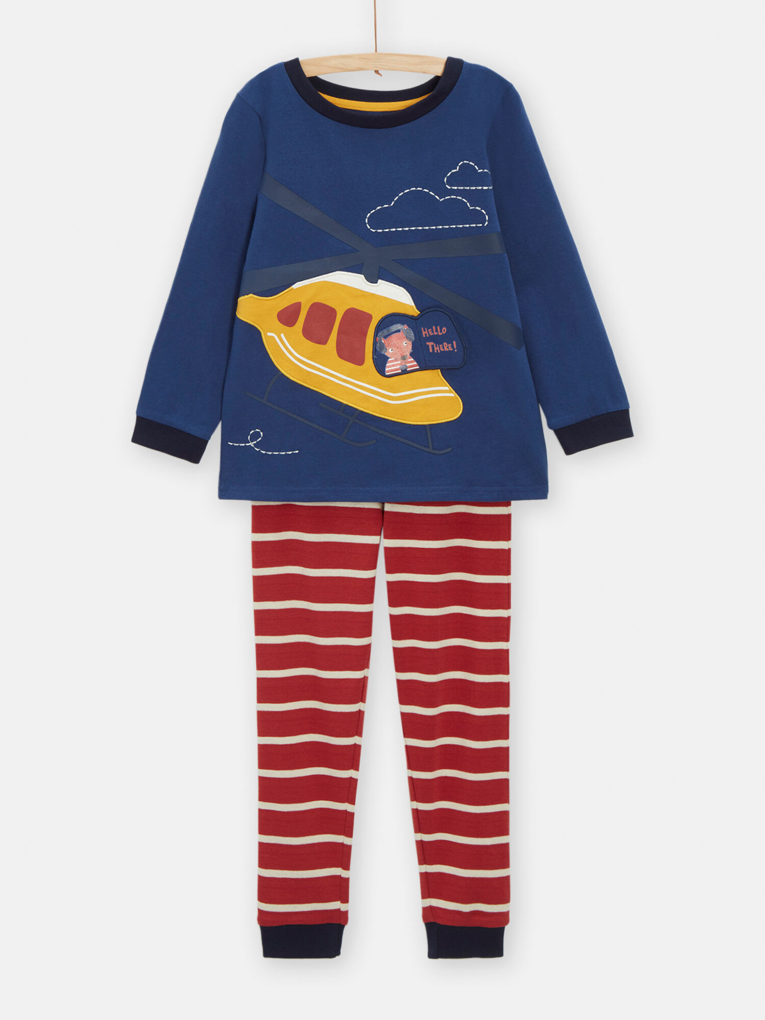 Pyjama bleu animation helicoptere pour garcon Pyjama DPAM