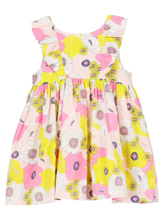 Robe en satin de coton bébé fille FIPOROB2 / 19SG09C2ROB099