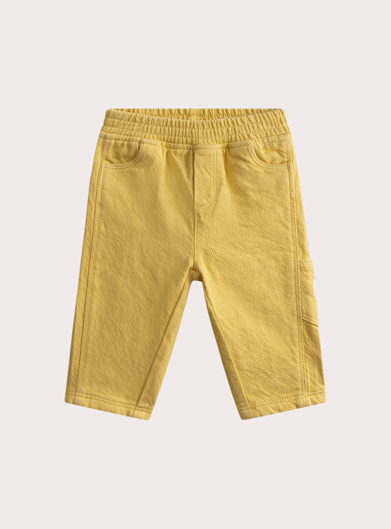 Pantralon jaune pour bébé garçon WUFIPAN1 / 25SG1056PAN113