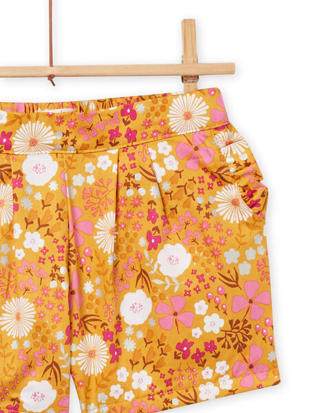 Short jaune maïs enfant fille NABASHORT / 22S90111SHOB107