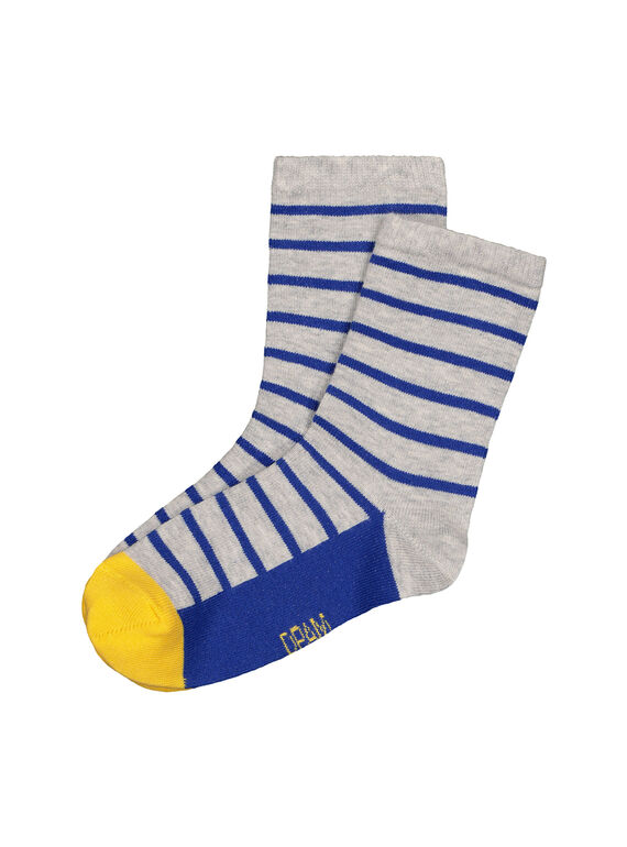 Chaussettes mi-hautes rayées garçon FYOJOCHO3A / 19SI0235SOQJ906
