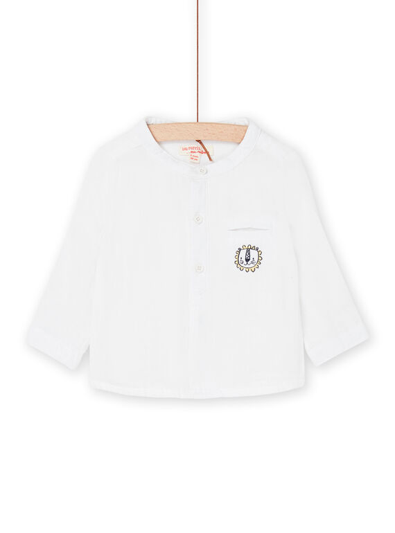 Chemise blanche à manches retroussables RUNEOCHEM / 23SG10O1CHM000