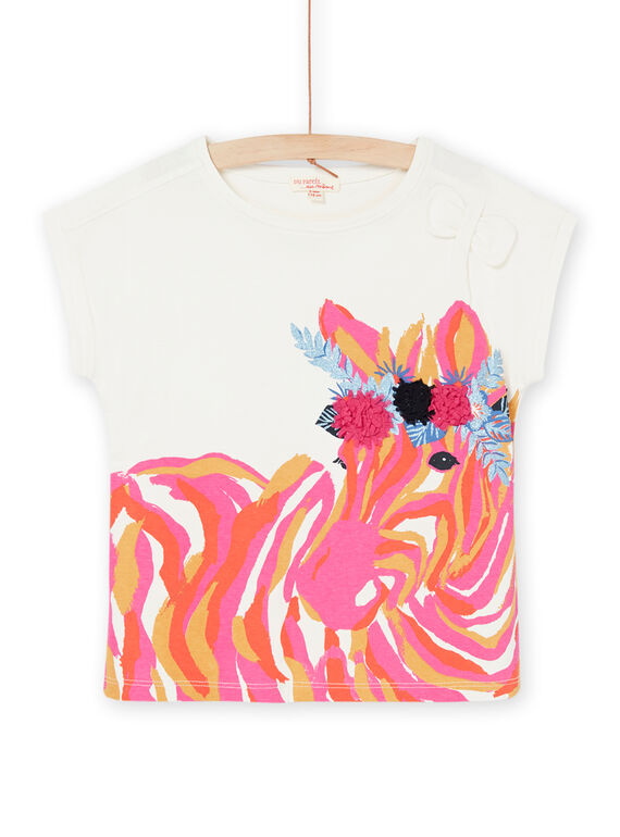 T-shirt blanc à motif zèbre RAJUNTI1 / 23S901U4TMC001