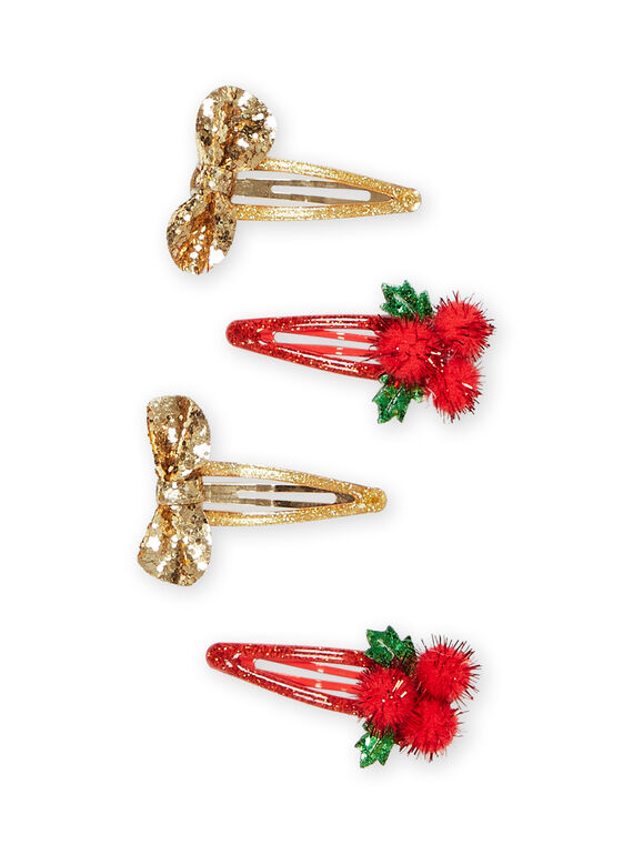 Lot de 4 barrettes assorties PYAJOCLIP8 / 22WI01I5BRTF529