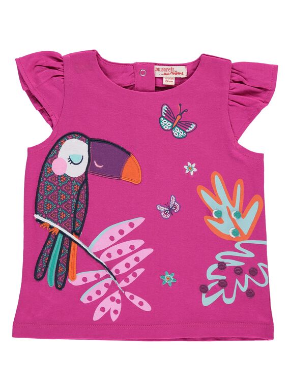 Tee-shirt manches courtes bébé fille CIGAUTI / 18SG09L1TMC304