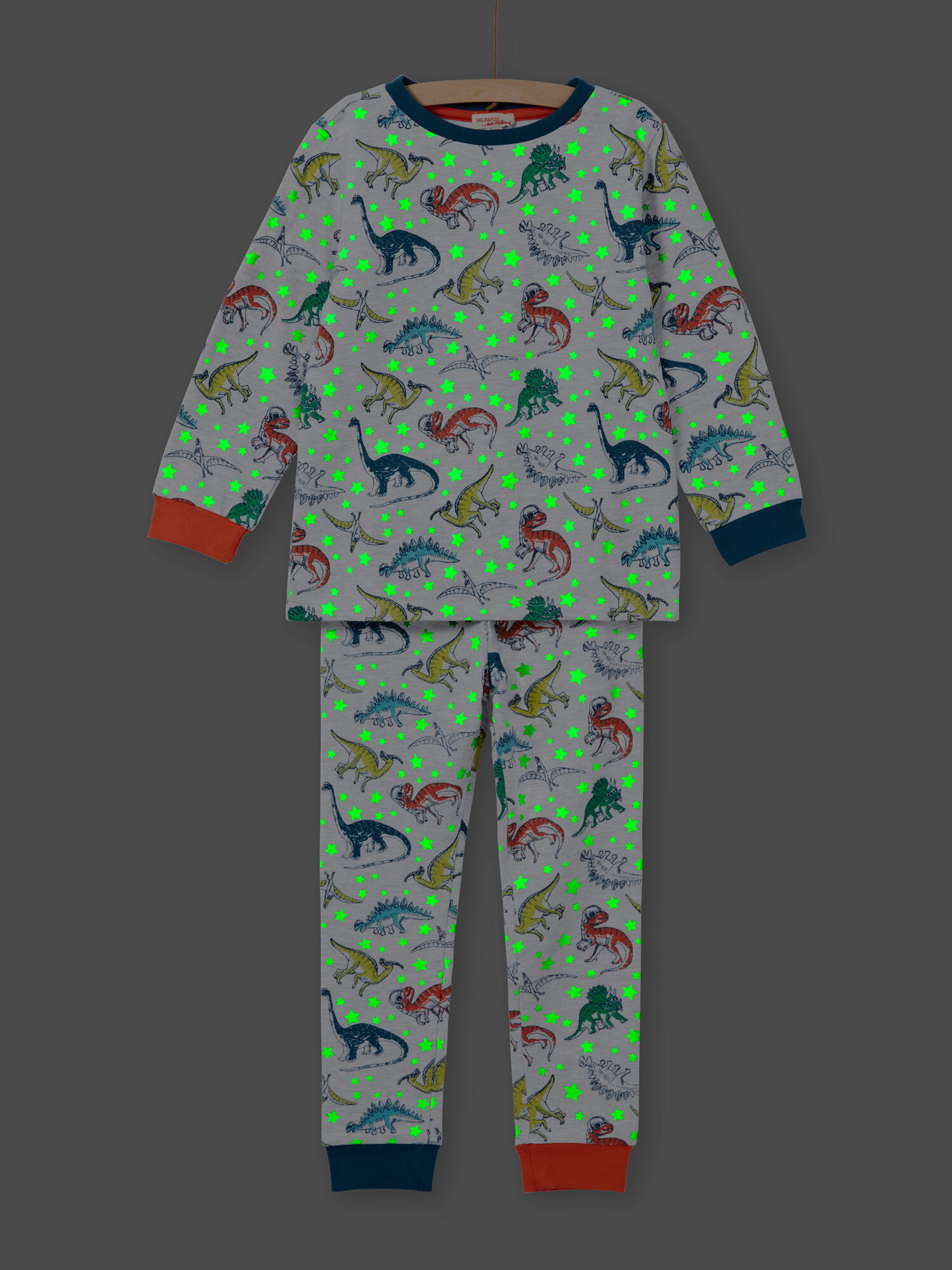 LOOK DODO Ensemble pyjama garcon et peluche dinosaure assortie