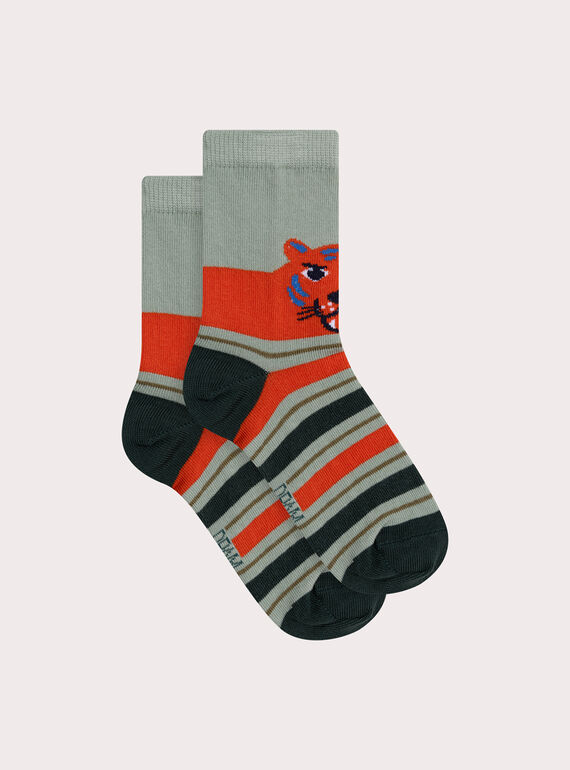 Chaussettes motif tigre pour garçon XYOJOCHO2 / 25WI02E6SOQ614