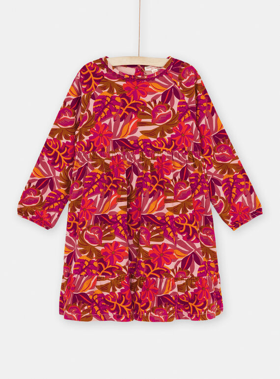 Robe rose à imprimé fleuri SACOUROB1 / 23W901L3ROBD329