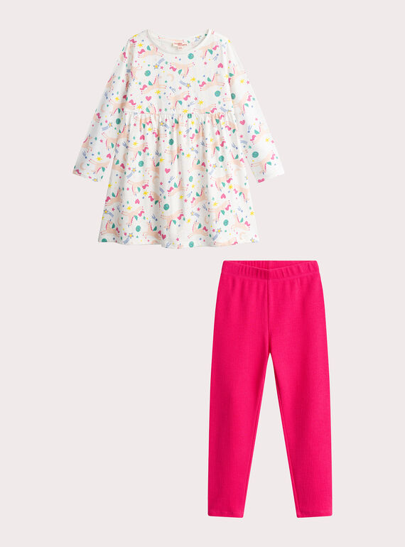 Chemise de nuit à imprimé licorne pour fille VEFACHUSPA / 24WH1171CHN001