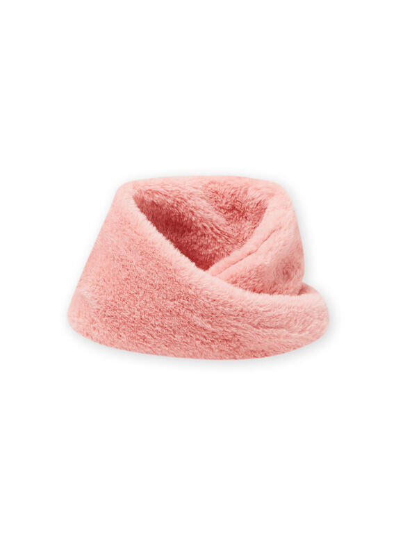 Snood rose en fausse fourrure enfant fille MYASAUSNOO2 / 21WI0163SNO303