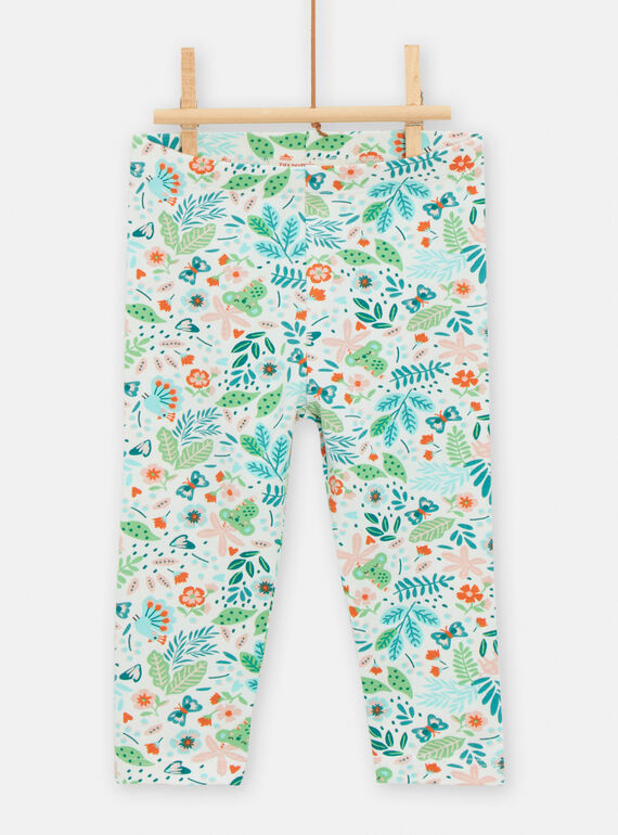 Legging à motif feuillage pour bébé fille TYICOLEG / 24SI09N1CAL001