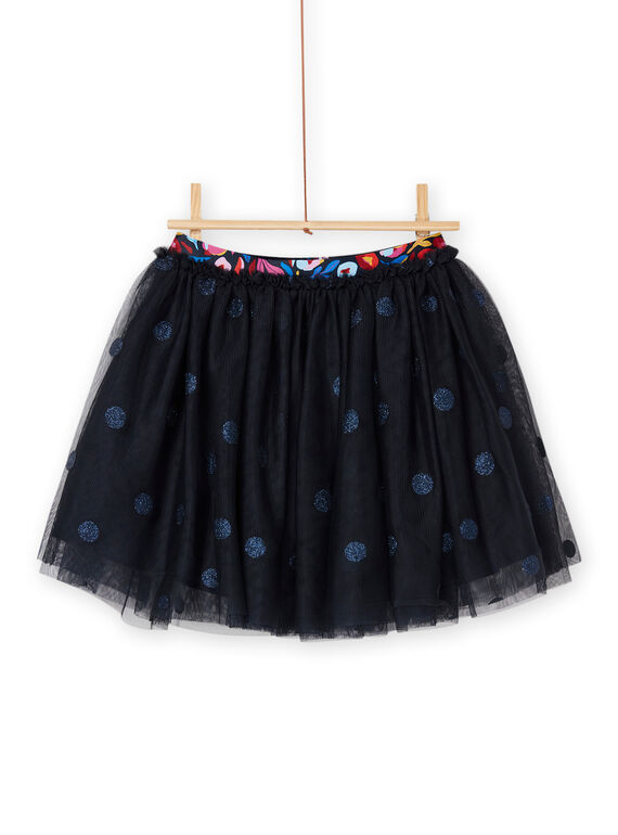 Jupe noire en tulle à imprimé glitter RAJUNJUP1 / 23S901U2JUPC243