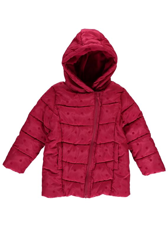 Doudoune rose à capuche fille DALONDOU1 / 18W901E1D3ED304