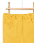 Pantalon jaune à pois et poches curs bébé fille NIJOPAN1 / 22SG0961PANB105