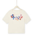 T-shirt écru foncé à motifs fleuris Femme Adulte RAMUMTI1 / 23S993G1TMC003