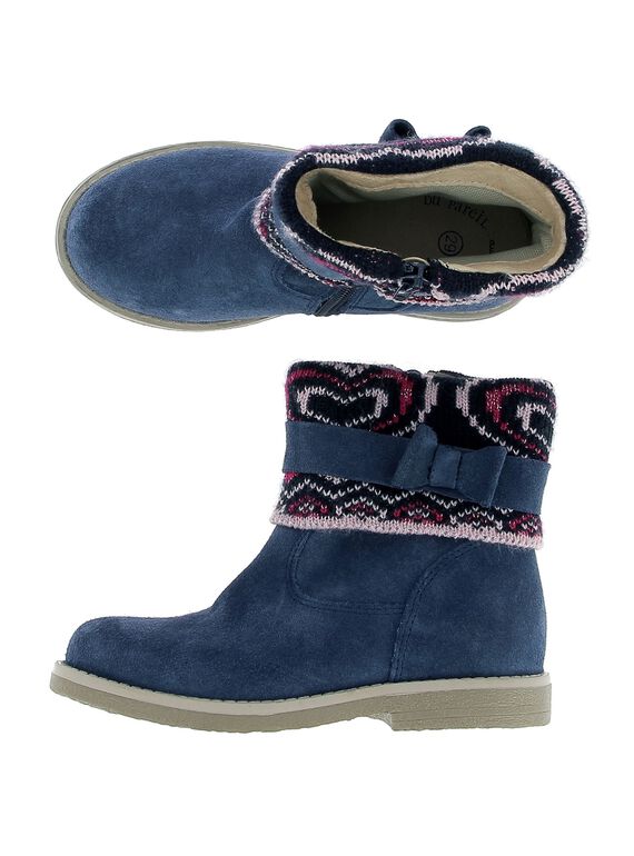 Boots en cuir fille DFBOOTCOT1 / 18WK35T2D0D070