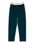 Pantalon paper bag milano à carreaux enfant fille MATUPANT / 21W901K1PAN070