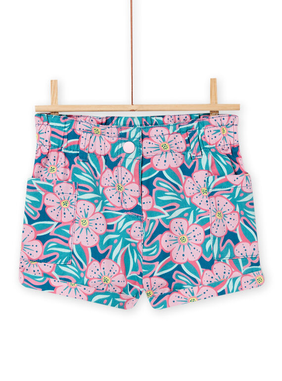Short bleu et rose enfant fille NAFICSHORT1 / 22S901U3SHO715