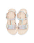 Sandales spartiates multicolores enfant fille NASANDOLI / 22KK354GD0E956