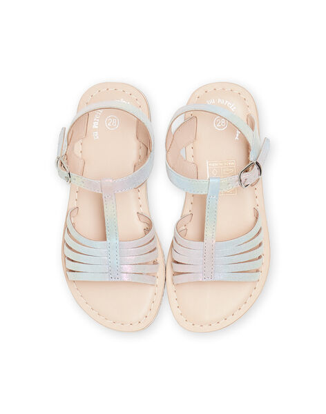 Sandales spartiates multicolores enfant fille NASANDOLI / 22KK354GD0E956