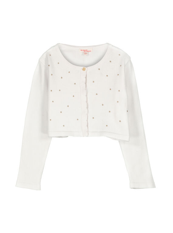 Gilet boléro à pois fille FAPOCAR1 / 19S901C1CAR000