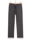 Pantalon à revers et taille élastiquée gris POKAJOG / 22W902L1JGB090
