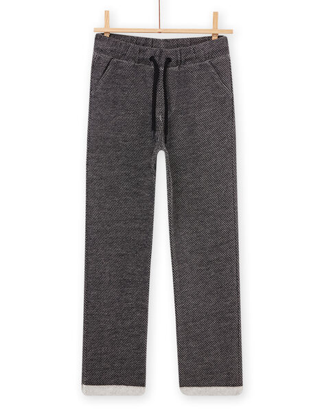 Pantalon à revers et taille élastiquée gris POKAJOG / 22W902L1JGB090