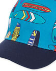 Casquette bleue à imprimé planches de surf enfant garçon NYOJOCAP4 / 22SI02C1CHAC215